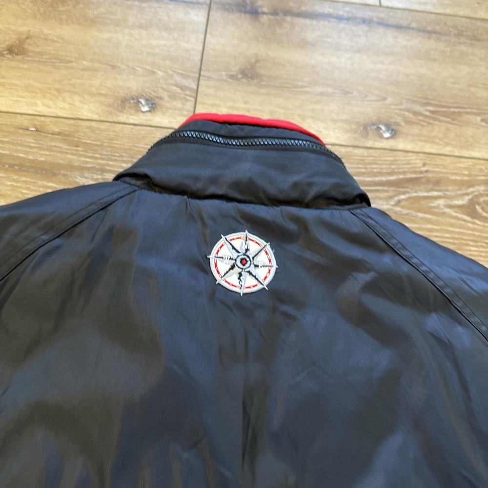 Vintage Marlboro Adventure Parka Puffer Jacket Mens XL Black‎ Red Colorblock 90s - Picture 9 of 9